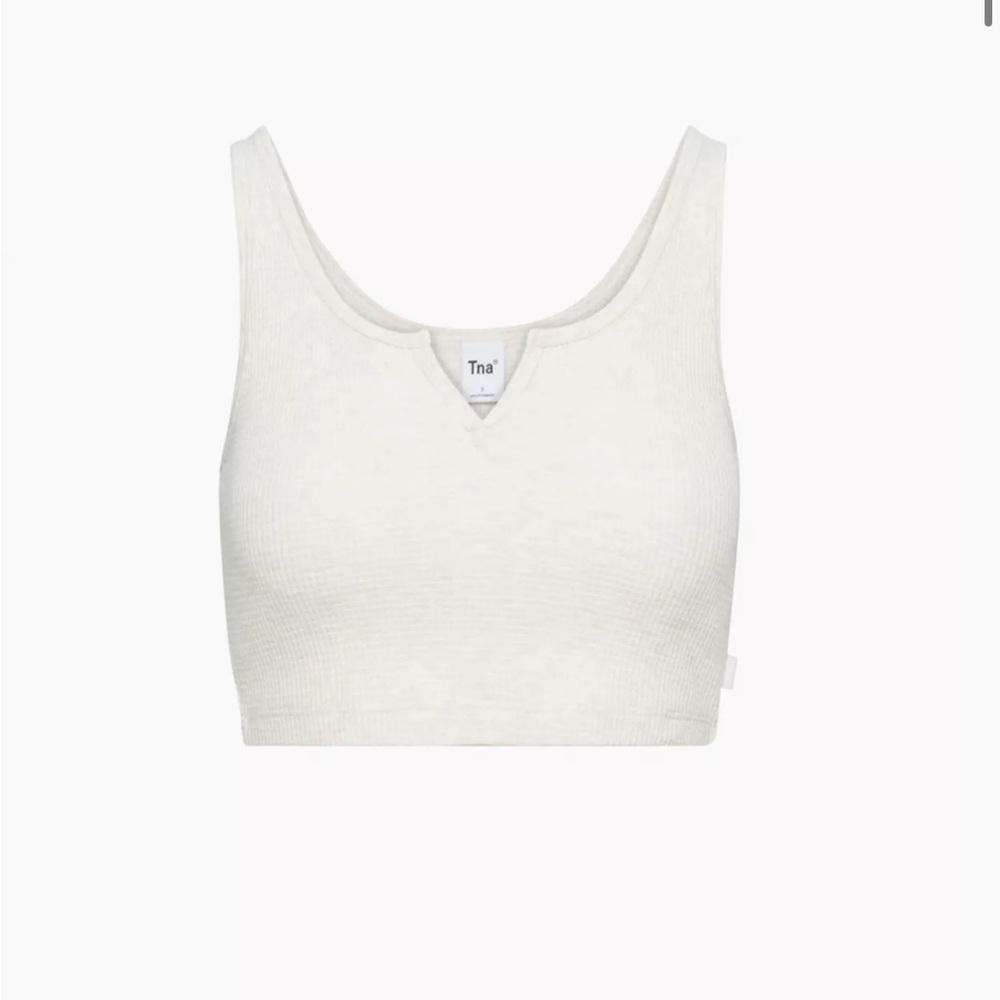 NWT TNA Aritzia Waffle Notch Tank